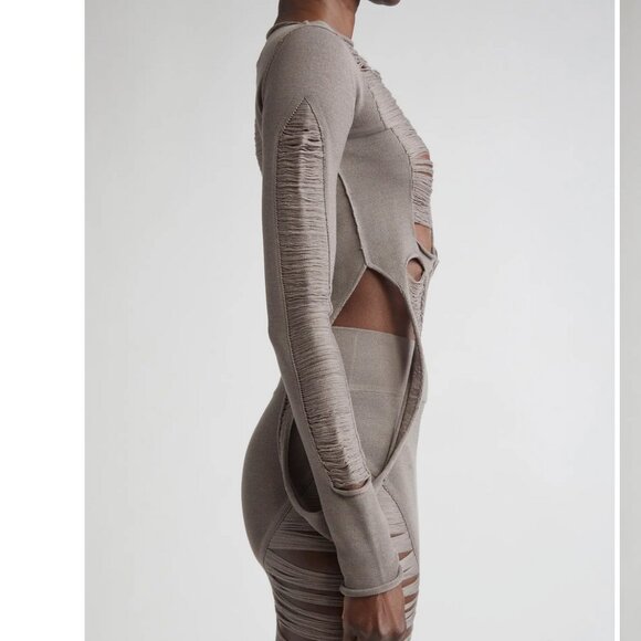 NEW size L Rick Owens Hollywood ss25 Distressed Virgin Wool top - Picture 3 of 12